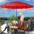 MIADOMODO Sonnenschirm in Ø 2,5m / 3m / 3,5m - in Farbwahl, Wasserabweisender Schirmbezug, mit Krempe und Kurbel, aus Stahlrohr - Marktschirm, Gartenschirm, Terrassenschirm, Ampelschirm (Ø 3 m, Rot) - 2