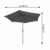 Nexos Sonnenschirm 3m Stahl-Gestell UV Schutz UPF 50+ Gartenschirm Marktschirm mit Kurbel Schirmstoff anthrazit wasserabweisend Höhe 230 cm - 7