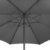 Sonnenschirm in Ø 2,5m / Ø 3m / Ø 3,5m - in Farbwahl aus Stahlrohr und Wasserabweisender Schirmbezug, mit Kurbel - Marktschirm, Gartenschirm, Terrassenschirm, Ampelschirm, Strandschirm, Sonnenschutz (Ø 3 m, Grau) - 6