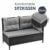 ArtLife Polyrattan Lounge Manacor | Gartenmöbel Set mit Sofa, Tisch & 2 Hockern | Bezüge grau | Sitzgruppe für Garten, Terrasse & Balkon - 7
