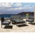 ArtLife Polyrattan Sitzgruppe Trinidad - Gartenmöbel Set mit Bank, Sessel & Tisch für 4 Personen - schwarz mit grauen Bezüge - Terrassenmöbel Balkonmöbel Lounge - 5