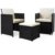 Casaria Poly Rattan Sitzgarnitur Cube 7cm Dicke Auflagen 4 Stühle 4 Hocker Tisch 9 TLG Sitzgruppe Gartenmöbel Set - 6