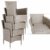 Casaria Poly Rattan Sitzgruppe Beige Grau 4 Stapelbare Stühle & 1 Tisch 7cm Dicke Auflagen Sitzgarnitur Gartenmöbel Set - 6