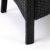 Casaria Poly Rattan Sitzgruppe Schwarz 7cm Dicke Auflagen 8 Breite Stühle & 1 Tisch Akazienholz Gartenmöbel Garten Set - 3
