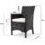 Casaria Poly Rattan Sitzgruppe Schwarz 7cm Dicke Auflagen 8 Breite Stühle & 1 Tisch Akazienholz Gartenmöbel Garten Set - 6