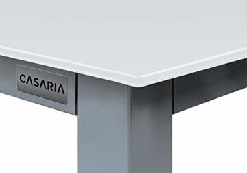 Casaria Sitzgruppe Bern 8+1 Aluminium 7-Fach verstellbare Hochlehner Stühle Milchglas Tisch Silber Gartenmöbel Set - 9