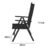 Deuba Sitzgruppe Bern 6+1 Aluminium 7-Fach verstellbare Hochlehner Stühle Tisch mit Sicherheitsglas Anthrazit Garten Set - 4