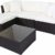 GOJOOASIS Polyrattan Lounge Sitzgruppe Gartenmöbel Garnitur Poly Rattan Couch-Set in Braun-schwarz mit Bezügen in Creme (200 cm Länge) - 4