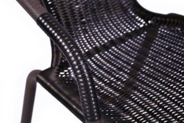 Nexos 5-teiliges Gartenmöbel-Set – Gartengarnitur Sitzgruppe Sitzgarnitur aus Bistrostühlen & Esstisch – Stahl Kunststoff Glas – braun Dunkelbraun - 9