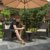 SONGMICS Gartenmöbel-Set aus Polyrattan, Lounge-Set, in Rattanoptik, Terrassenmöbel, Balkonmöbel, für Terrasse, Garten, Balkon, braun-beige GGF001K02 - 5