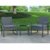 SVITA LOIS Poly Rattan Sitzgruppe Gartenmöbel Metall-Garnitur Bistro-Set Tisch Sessel grau - 5