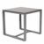 SVITA LOIS Poly Rattan Sitzgruppe Gartenmöbel Metall-Garnitur Bistro-Set Tisch Sessel grau - 6